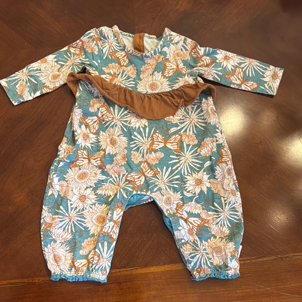 Floral Long Sleeve Baby Romper
